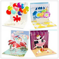 Fashion 3D Paper Gift Animal Element Cards